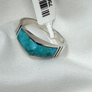 NEW!!! Kinsman Turquoise Sterling Silver band Ring Sz 8